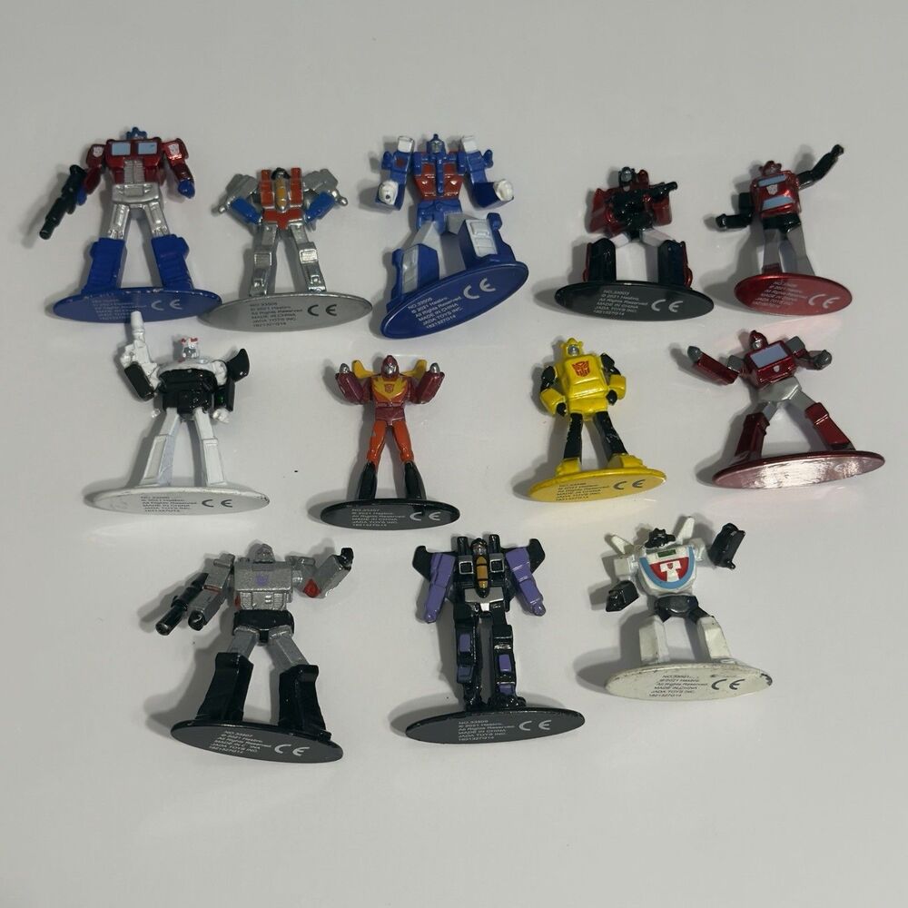 JADA TOYS ~ TRANSFORMERS ~ 2" TALL METALFIGS DIECAST FIGURES ~ LOT OF 12